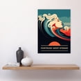 thumbnail image 2 of The Seaside Calls Portrush West Strand Northern Ireland UK Sunset Woman of the Waves Sea Siren Ocean Large Wall Art Poster Print Thick Paper 18X24 Inch, 2 of 3