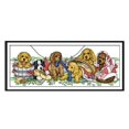 thumbnail image 2 of GUOOL Ensemble de Broderie à la Main DIY Broderie Imprimée Motif Six Chiens 69x28cm 14CT, 2 of 9