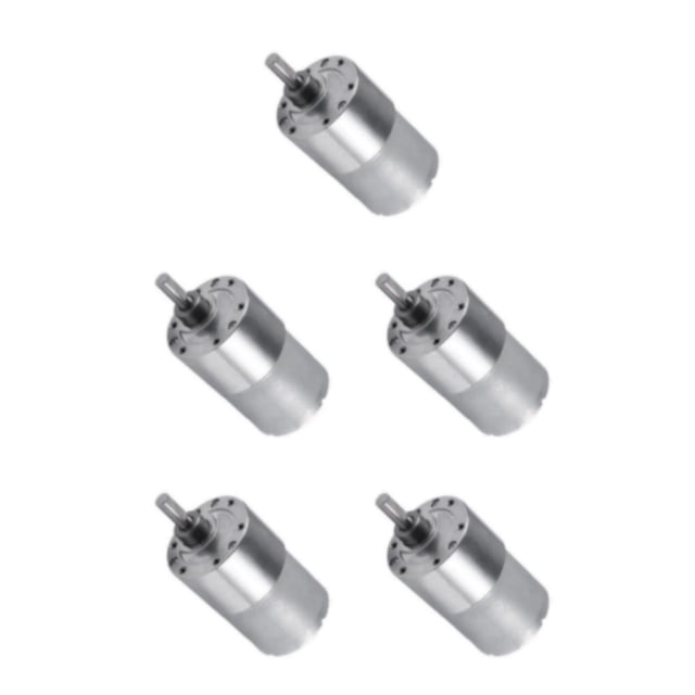 Youkk Powerful 37GB-3530 12V DC High Electric Gear Box Motor Replacement DIY Silver 111RPM 5Set