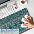 thumbnail image 4 of Long Mouse Pads for Desk,Turquoise Boho Tribal Triangles and Arrows Desk Mats on Top Of Desks, Desk Mouse Pad Extra Large with 3mm Non-Slip Base and Stitched Edge for Gaming,Work,Home 31.5"x11.8", 4 of 5