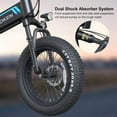thumbnail image 3 of Wooken 20"X4.0 Fat Tire Electric Bike for Adults, 500W Foldable Electric Bicycle with 48V 10Ah Built-in Battery, Shimano 7 Speed, Dual Shock Absorber, 3 of 11