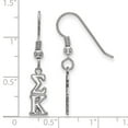 thumbnail image 2 of 925 Sterling Silver Rh-plated LogoArt Sigma Kappa XS Dangle Earrings; for Adults and Teens; for Women and Men, 2 of 2