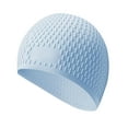 thumbnail image 3 of Gorro de natación Gorro de natación elastomérico,Elástico para cabello largo y corto,Piscina azul claro, 3 of 8