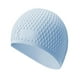 thumbnail image 3 of Gorro de natación elastomérico elástico para hombre y mujer, impermeable, para piscina azul claro, 3 of 9