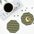 thumbnail image 4 of Kdxio Green Snake Funny Coasters,4 Pcs Leather Coasters,Housewarming Gifts,Protect Furniture from Water Marks Scratch and Damage, 4 of 8