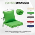 thumbnail image 3 of STARY Outdoor Deep Seat Cushions for Patio Furniture, 24"x24" Replacement Sectional Cushions for Outdoor Sofa, Armchair, 4 Pieces, Green, 3 of 8