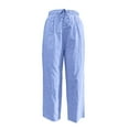 thumbnail image 4 of IDALL Linen Pants Women Petite Pants Women Summer Striped Linen And Cotton Loose Straight Leg Pants Lounge Pants Women Baggy Pants Blue L, 4 of 4