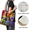 thumbnail image 3 of Rainbow High Dolls Bolso de tela con estampado de lienzo para mujer, bolsa de compras reutilizable y estética, con cremallera interior, regalo para mujer,40*40cm., 3 of 6