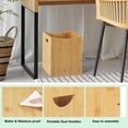 thumbnail image 3 of Bathroom Trash Can 5 Gallon Bamboo Trash Can Large Trashcans Farmhouse Wood Waste Basket Wastebaskets with Handles Office Garbage Cans for Under Desk Dustbin for Bedroom Kitchen, 3 of 5