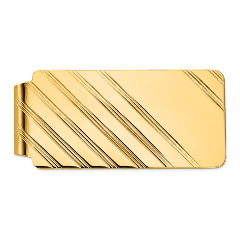 Solid 14k Yellow Gold Big Heavy Money Clip 26mm x 55mm Solid 14k Yellow Gold Big Heavy Money Clip 26mm x 55mm