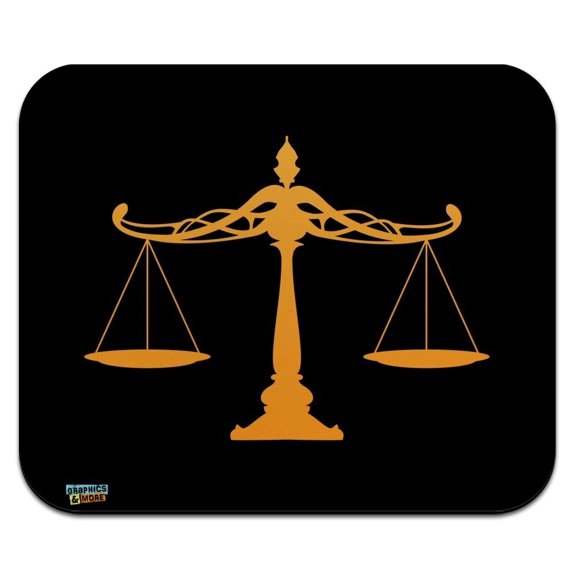 Scales Of Justice Legal Lawyer Low Profile Thin Mouse Pad Mousepad