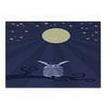 thumbnail image 1 of Owl Print Cutting Board, Origami Bird at Night with Stars and Full Moon, Decorative Tempered Glass Cutting and Serving Board, in 3 Sizes, by Ambesonne, 1 of 2