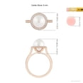 thumbnail image 4 of Angara South Sea Cultured Pearl Halo Ring with Milgrain in 14K Rose Gold for Women | June Birthstone Jewelry for Her, 4 of 5