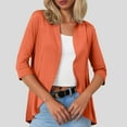 thumbnail image 2 of Lixiuxyad Sweater Button up Ladies Fashion Casual Solid Color Three Quarter Sleeve Sleeve Cardigan Short Small Coat, 2 of 5