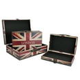 thumbnail image 2 of Northlight Set of 3 Rustic British Flag Decorative Wooden Storage Boxes 16", 2 of 4