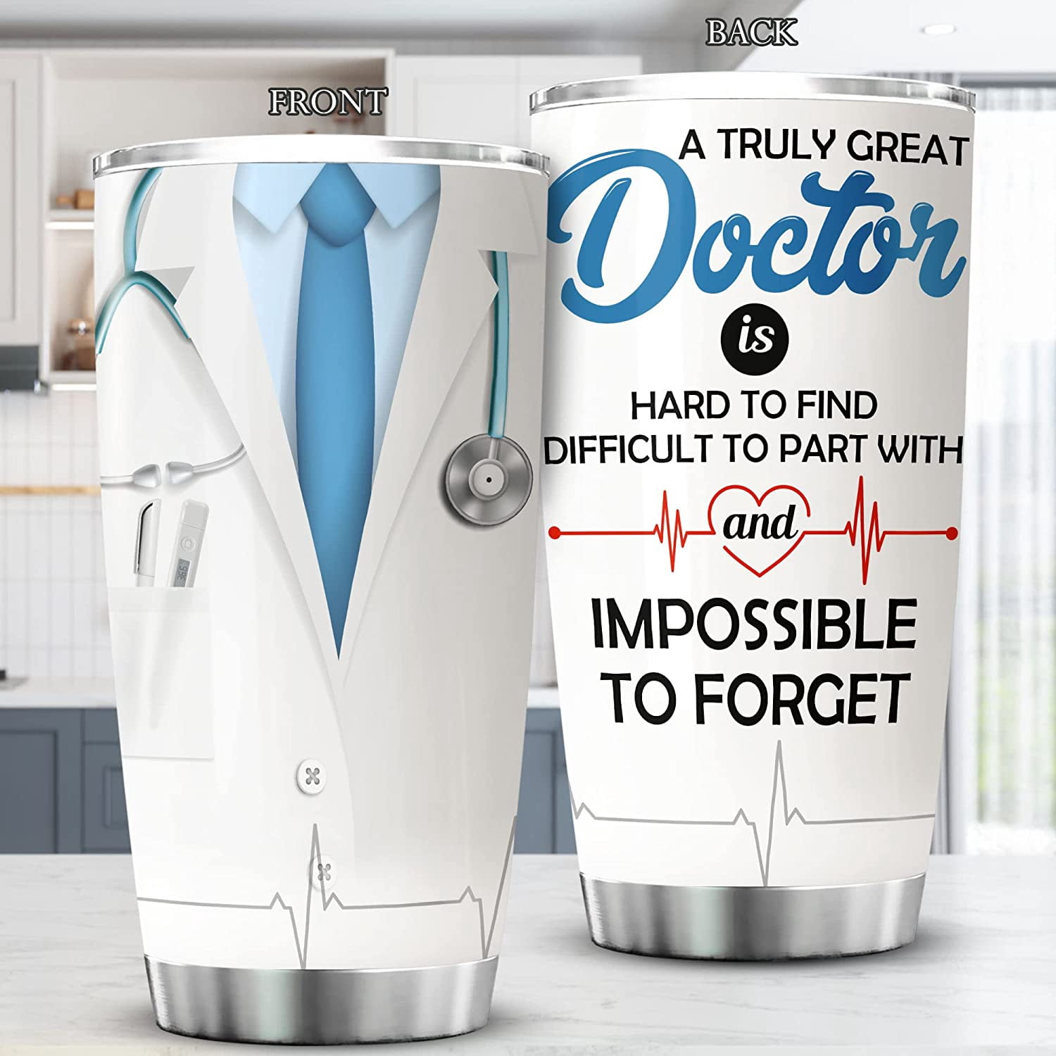 Doctor Coffee Tumbler 20 Oz A Truly Great Doctor Is Hard To Find Insulated Coffee  Mug With Lid Thank You Ideas Things For Doctors Stainless Steel Cup  Physician Gifts For Men -