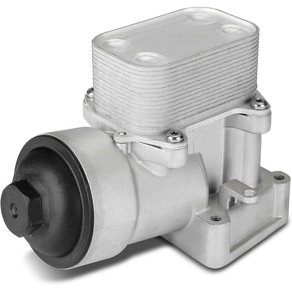 A-Premium Engine Oil Cooler and Oil Filter Housing, Compatible with Volkswagen Passat 2012 2013 2014, L4 2.0L, Turbocharged - Replace 03L115389B, 03L117021B