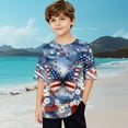thumbnail image 4 of GERsome Boys Girls Patriotic T-Shirts, 4th of July Short Sleeve Crewneck Shirts for Unisex Kids, Summer Kids Cute Tshirts, 4-5 Years, 4 of 9