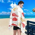 thumbnail image 4 of Coolnut Beach Towels Red Brown Mushrooms Camping Towels Sand Free Beach Towel, 30"x60" Large Beach Towels Quick Dry Bath Travel Towels Pool Yoga Beach Mat for Men Women, 4 of 6