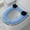 Blue, variant on Blue Plush Bathroom Toilet Seat Cover with Zipper,Cute Artificial Bunny Fur Thicker Warmer Toilet Seat Cushion Pad Comfortable Soft Toilet Lid Seat Pad,16.9x14.9inch