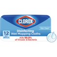 thumbnail image 2 of Clorox Chiffons Désinfectants pour Vadrouille Humide, Nettoyage Pluie, 12 Recharges Humides (l'Emballage Peut Varier), 2 of 4