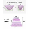 thumbnail image 5 of Purple Pink Boho Sheer Waterfall Valance Curtains for Window, Vintage Ethnic Tribe Abstract Art Rod Pocket Sheer Topper Swag Curtains for Living Room, Kitchen 38.5"W x 47.2"L, 1 Panel, 5 of 7