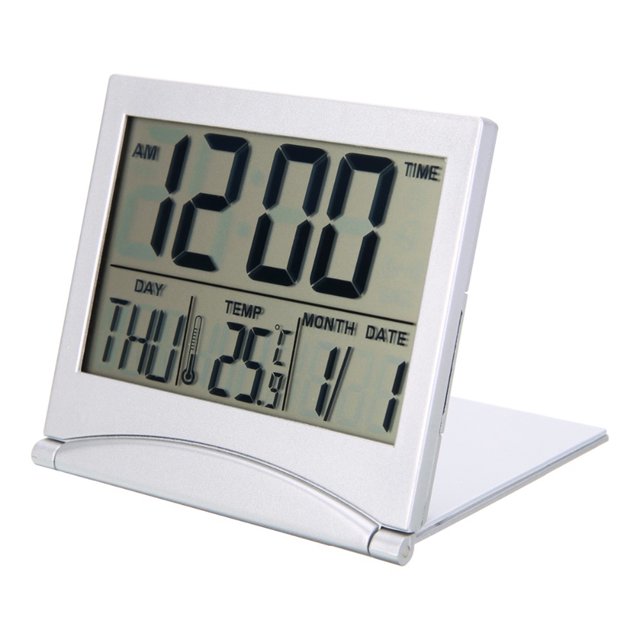 Reloj Despertador Digital, Mini Reloj Plegable Con Visualización De Fecha Y Hora Para El Dormitorio Del Hogar