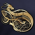 thumbnail image 3 of CafePress - Gold Norse Dragon Women's V Neck Dark T Shirt - Women's V-Neck Dark T-Shirt, 3 of 4