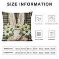 thumbnail image 5 of BCIIG Easter Pillow Covers   Bunny Ears Throw Pillow Covers Rabbit Ears with Flowers Pillow Case Black Plaid Cushion Case for Easter Home Decor Couch Sofa 24x24in, 5 of 5