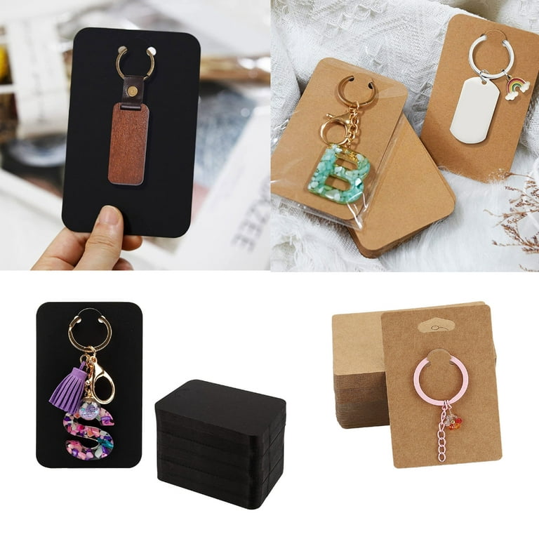 50Pcs Keychain Display Card Hanging-Keychain Packaging Selling Card  Keychain 