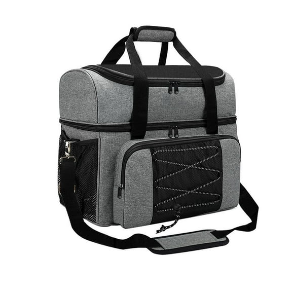 Sac de Quilles pour 2 Balles, Sac Fourre-Tout de Quilles Portable avec Porte-Balle Rembourré pour Double Balle et Paire de Chaussures de Quilles jusqu'à Hommes 16