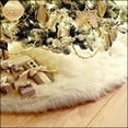thumbnail image 2 of Bigersell White Christmas Tree Skirt Christmas Tree Plush Skirt Decoration for Holiday Party Christmas Tree Mat Christmas Tree Skirts Multicolor L, 2 of 3