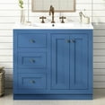 thumbnail image 7 of Bathroom Vanity With Ceramic Sink 36inch - Blue, Spacious Storage Solution 2 Drawers & Shelf, Solid Wood Practical And Functional, 7 of 7