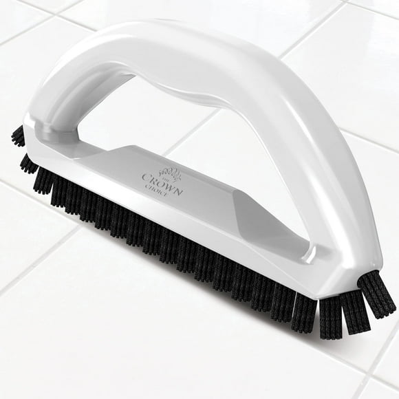 The Crown Choice Grout Cleaning Brush Grout Cleaner and Scrubber Brush with Stiff Nylon Durable Bristles Scrub Brushes for Cleaning Bathroom, Tile, Kitchen, Floor, Bathtub and Carpet