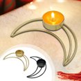 thumbnail image 1 of onlyliua Liquidación de Rebajas de Hoy Candelabro Navideño con Forma de Medialuna de Hierro, Mini Medialuna de Hierro, Adecuado para Dormitorio, Mesa de Comedor, Decoración de Eventos Festivos, 1 of 6