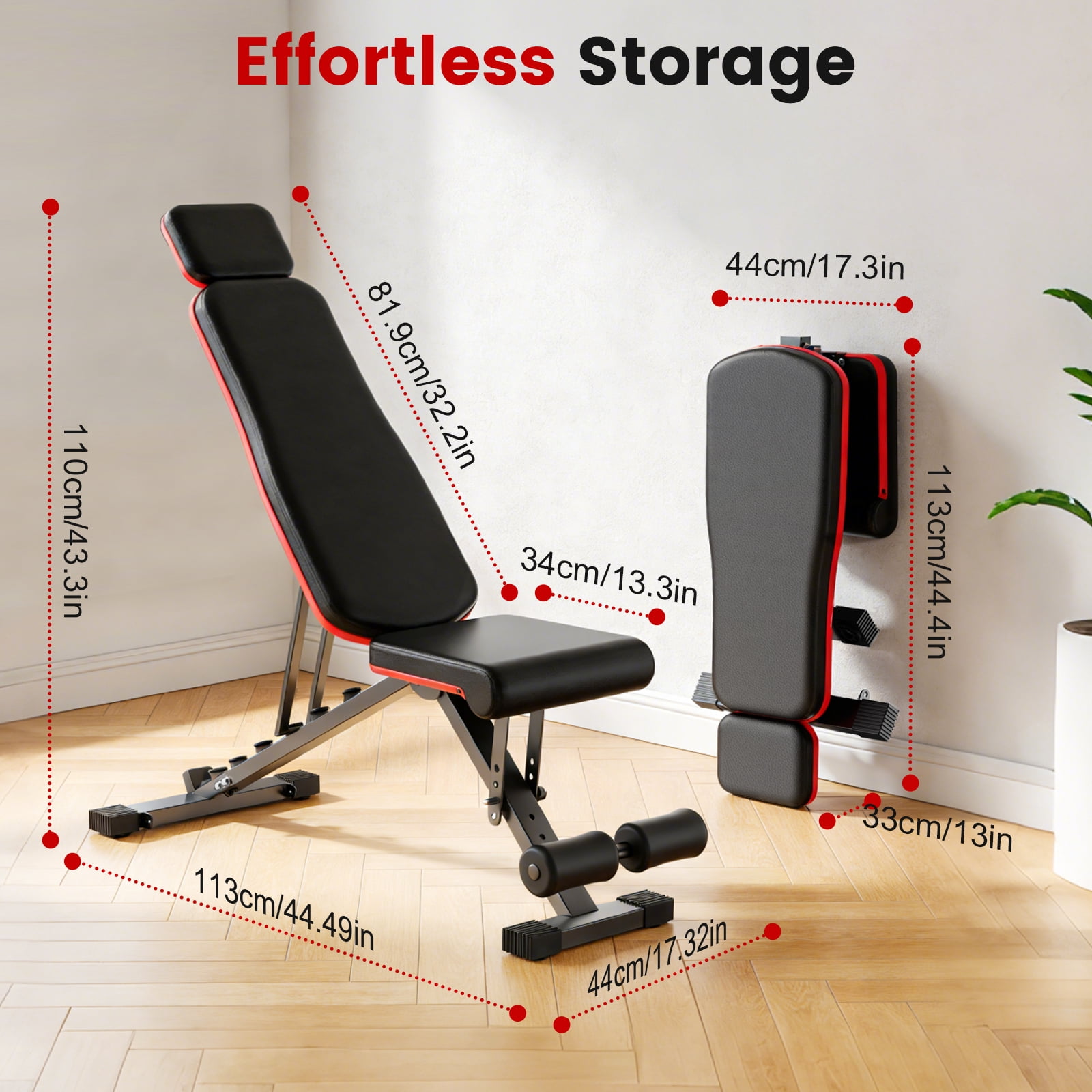 Adjustable Weight Bench, Max Weight 700 Lbs Foldable Workout Weight Bench Press, for Home Gym Dumbbell Exercise, Incline Decline, Full Body Workout