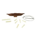 thumbnail image 4 of 6 String Guitar Bridge, 10PCS Clear Sound Lightweight Acoustic Guitar Bridge With Saddle Nut Pin Pickup For Adjustment Of Tone, 4 of 8