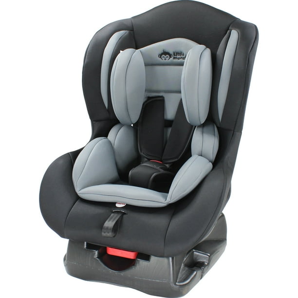 Autoasiento Gris Little monkey Bebe 3 Posiciones Arnes 5 Puntos Seguridad Negro
