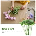 thumbnail image 3 of BESTYASH 30Ud Rose Stem with Leaves for Floral Arrangement Green Plastic Flower Stems Flexible for Crafts, 3 of 6