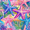 Gradient Starfish Pattern, variant on FORMRS 2 Pack Pencil Pouch for 3 Ring Binder with Clear Window Zipper Case, Pink and Purple Flowers