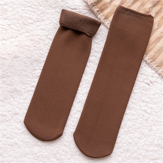 Harpily Double Velvet Winter Thermal Socks Close Fitting Velvet Winter Thermal Socks Thickened Soft Velvet Snow Socks Comfortable Velvet Winter Thermal Socks