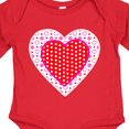 thumbnail image 4 of Inktastic Valentine Red Heart with Dots Boys or Girls Long Sleeve Baby Bodysuit, 4 of 5