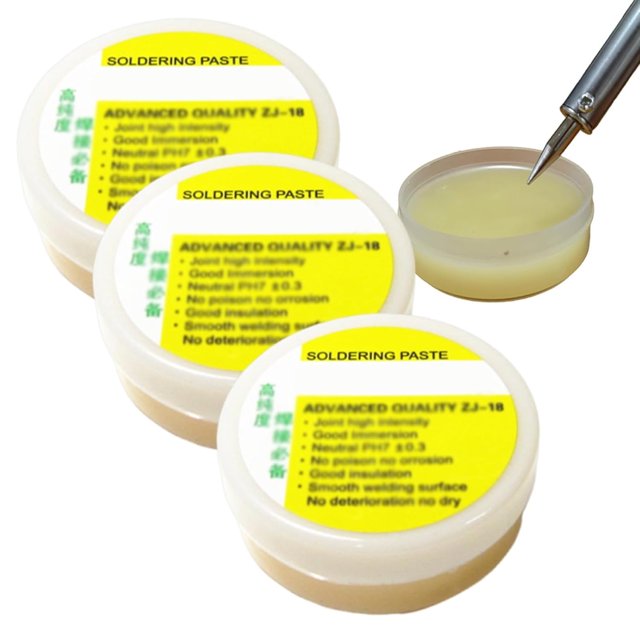 30g Rosin Solder Flux Paste, Solder Flux for Electronics, Soldering Paste, Ensures Clean & Smooth Soldering, Easy to Apply for Electronics Repair (3PC)