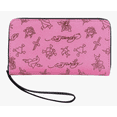 thumbnail image 2 of Ed Hardy Tiger Graphic Zip Around Wristlet Wallet, Faux Leather Organizer with Wrist Strap (Electric Tattoo Pink), 2 of 4