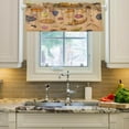 thumbnail image 3 of Coolnut Thanksgiving Turkey Pie Valance Curtains for Kitchen or Bathroom, 54x18in Valances Window Treatment Rod Pocket Drape Light Filtering Living Room Bedroom Decor, 3 of 6