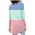 thumbnail image 4 of T Shirts For Women Long Sleeve Top Round Neck Basic Fashion Printed Tshir Thumbhole Tunic Tshirts, 4 of 5
