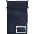 thumbnail image 1 of ViscoLogic Series Egyptian Comfort - Silky Smooth Lightweight Bedsheet Set - Brushed Micro - Deep Pocket - Navy (Full), 1 of 3