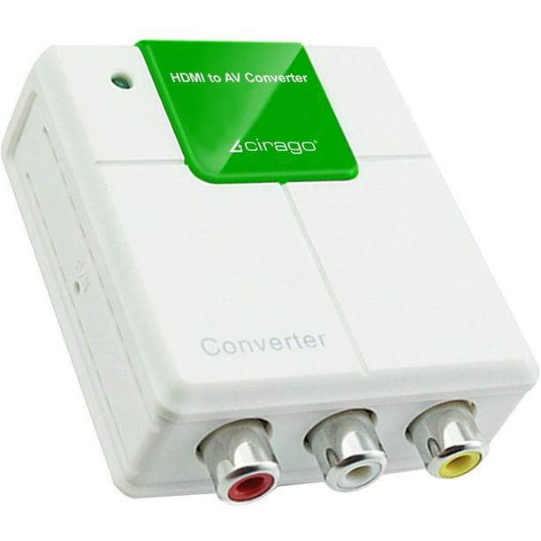 Cirago HDM2ACRCA HDMI to AV Converter, White