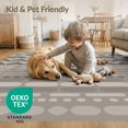 thumbnail image 4 of ODIKA 6'x9' Warm Taupe Geometric Washable Area Rug Modern Abstract Layered Motifs with Rounded for Family Room, Living Mater Bedroom, Non-Slip, Easy Care, 4 of 7