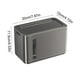 thumbnail image 3 of Caja de Papel Higiénico de Pared Impermeable, Estante Adhesivo Sin Taladro, Ventana Visual, Portarrollos de Plástico Totalmente Envueltos, Blanco o Gris, 20x12x11.5cm, 3 of 6
